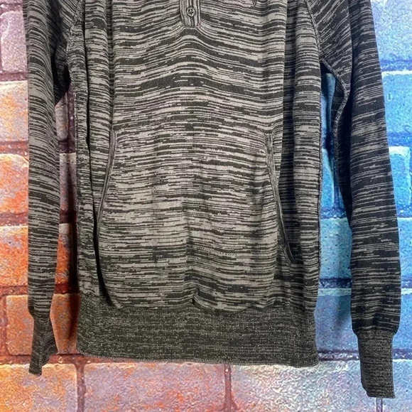 Guess Hoodie Women's Sweatshirt Medium Logo Button Up Pullover Gray - Picture 3 of 8